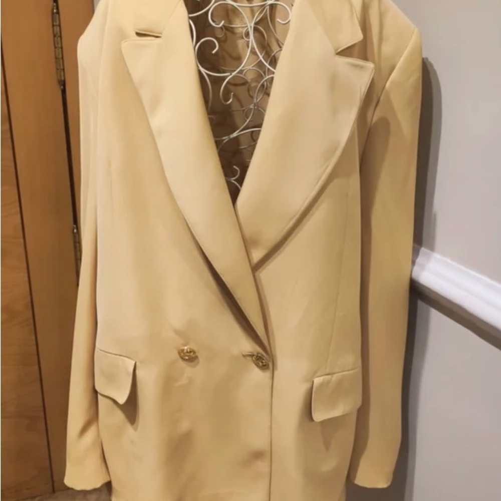 Burberry Yellowish-Beige Double-Breasted Blazer - Picture 5 of 11